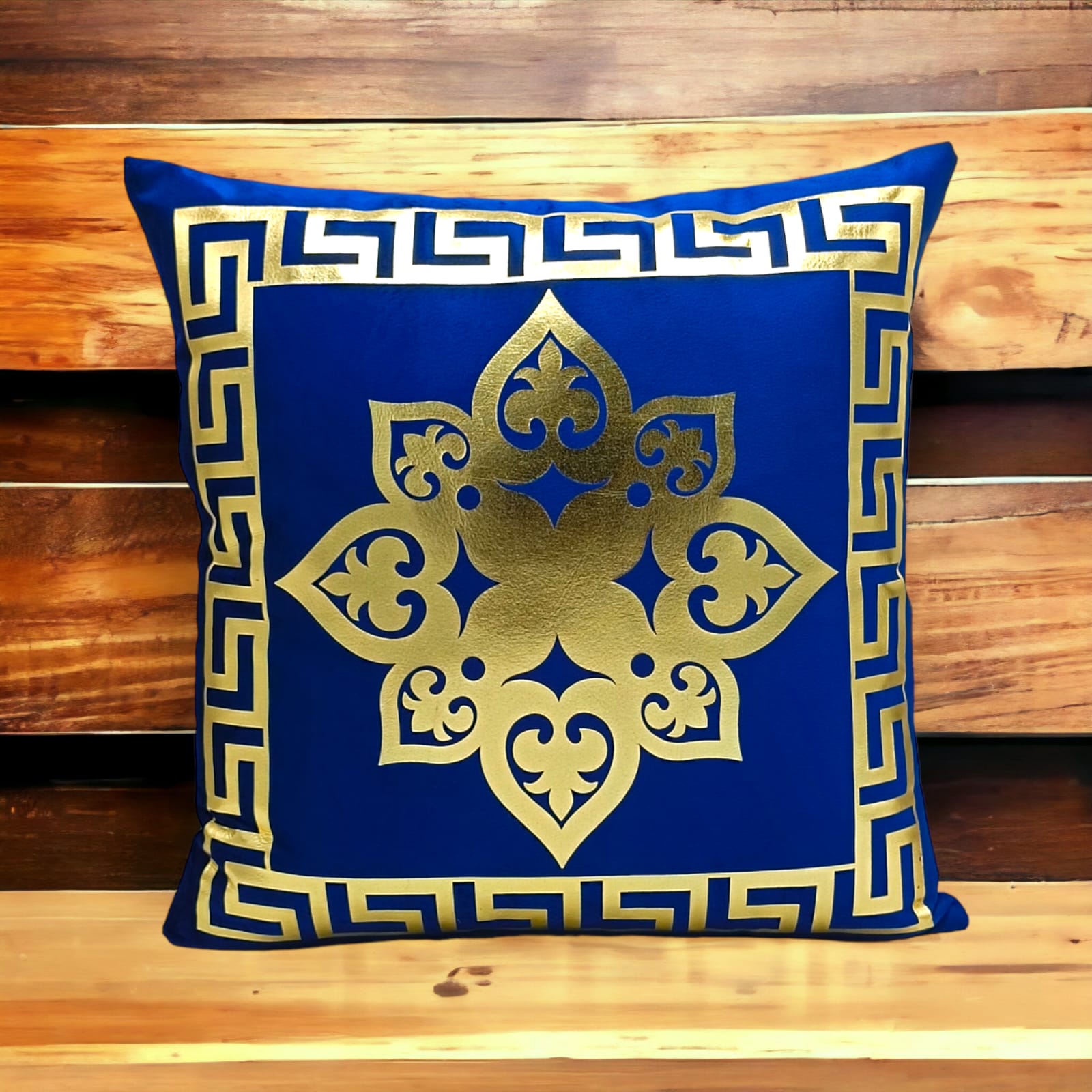 Blue Golden Foil Cushions covers