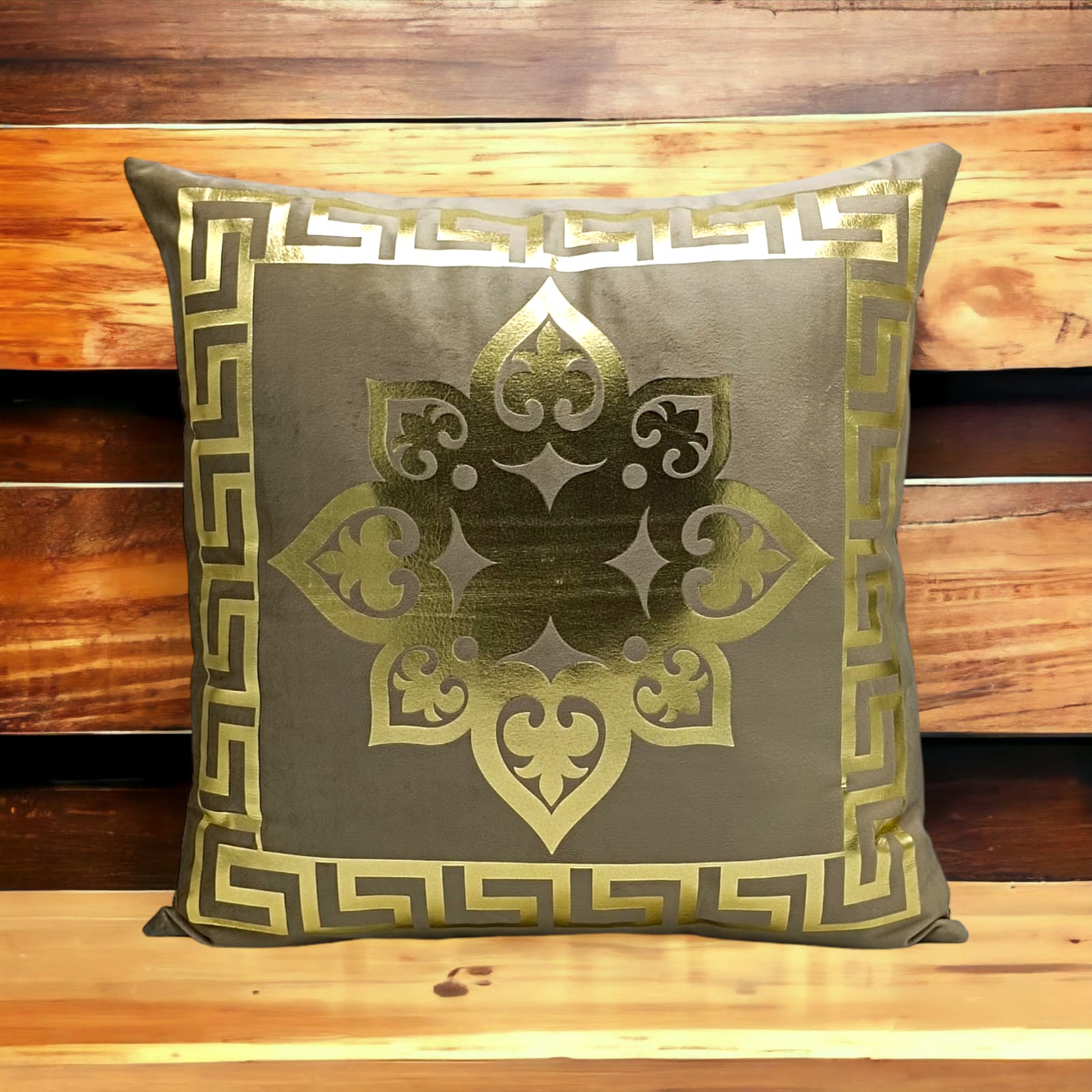 Baige Dark Skin Golden Foil Cushions Covers