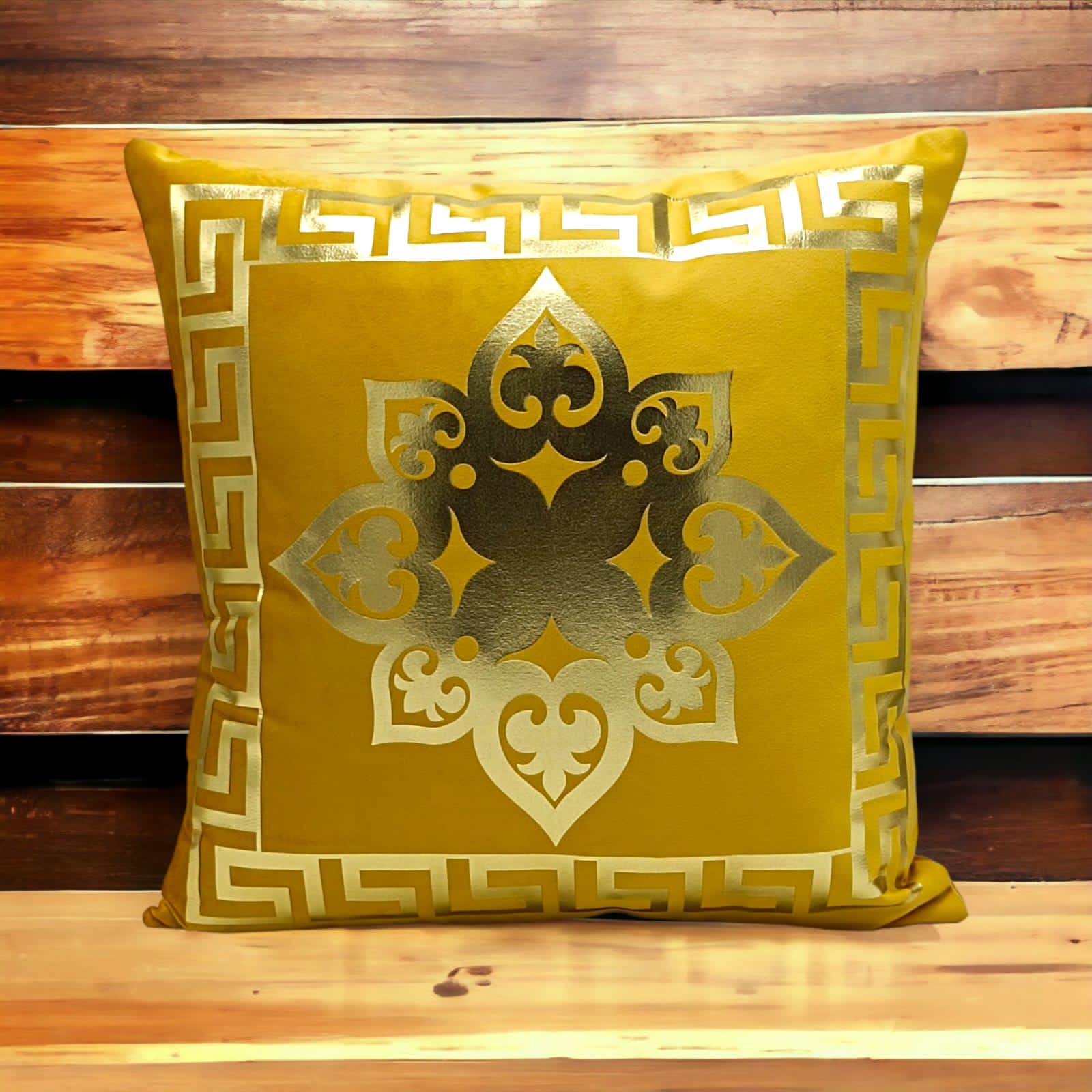 Mustard Golden Foil Cushions Covers