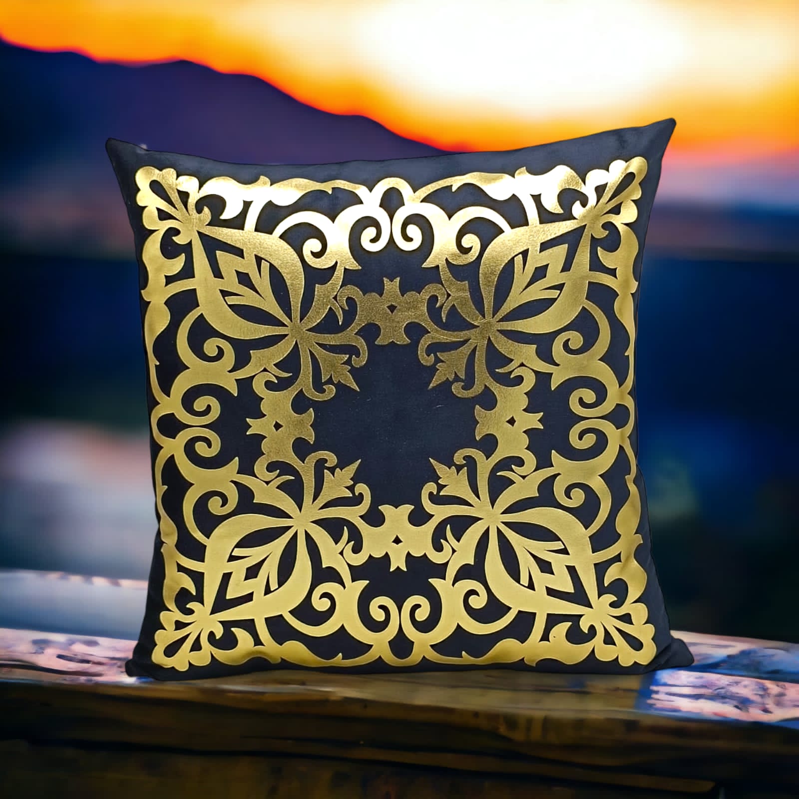Black Golden Foil Cushions Covers