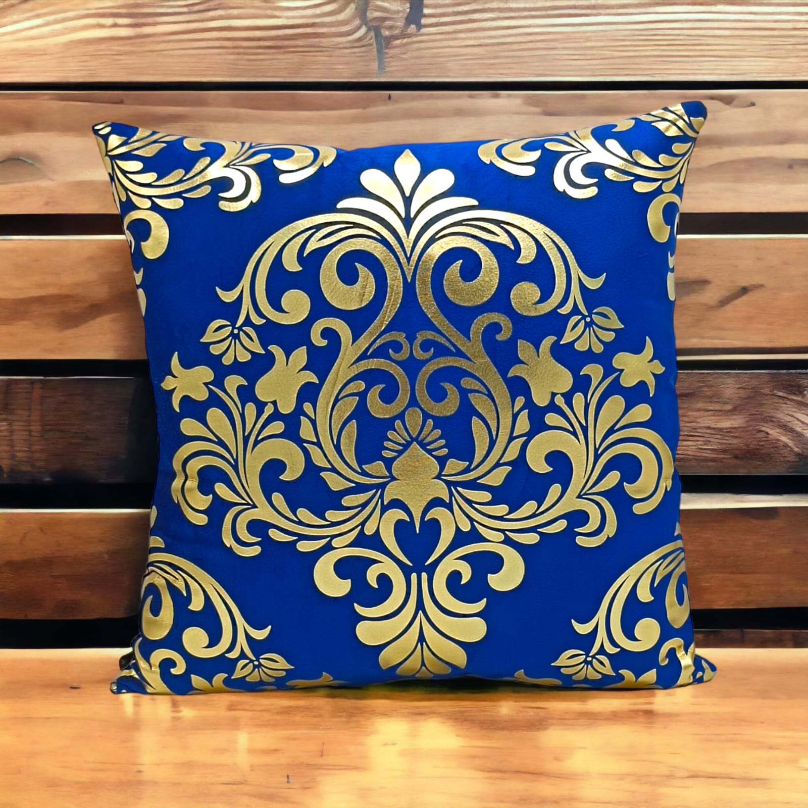 Blue Golden Foil Cushions covers