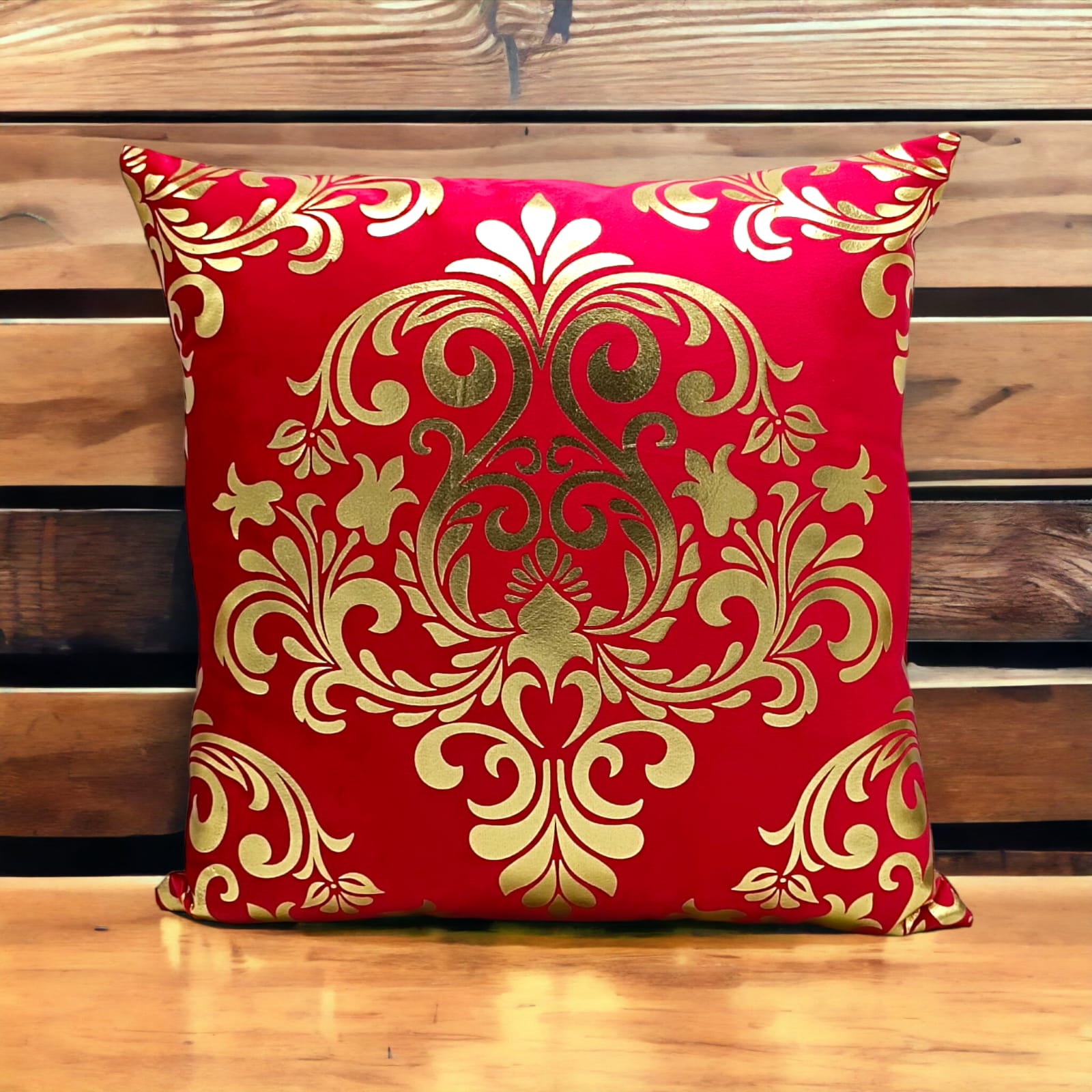 Red Golden Foil Cushions Covers