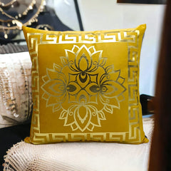 Mustard Golden Foil Cushions Covers