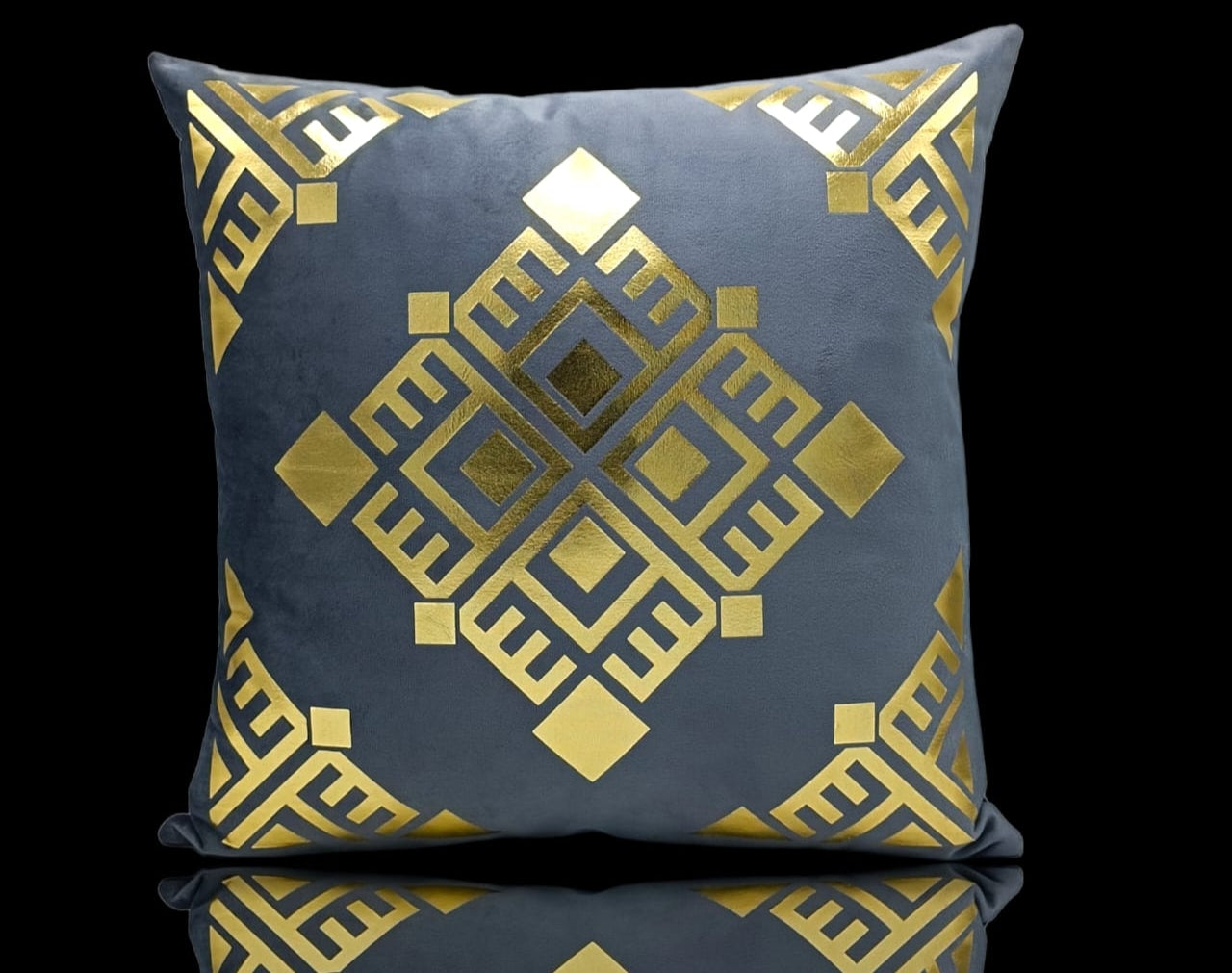 Grey Golden Foil Cushions Covers