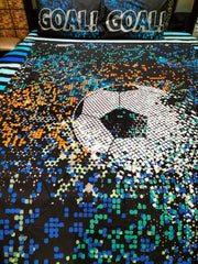 Black Pixel Football Kids Bed Sheet ds # 106 (Copy)