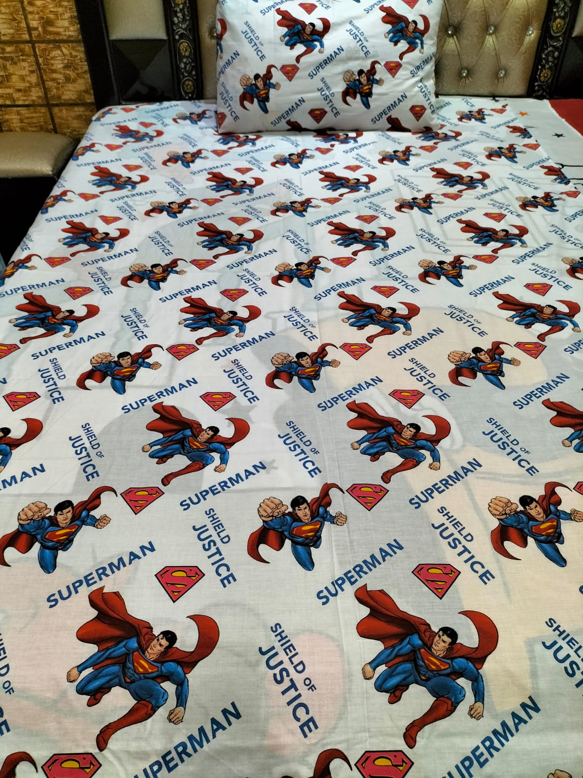 Superman Over All Cotton Bedsheets