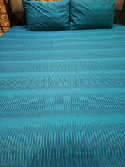 C Green Waving Design Cotton Bedsheets