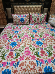 Parcale T200 Flowers ET-D141 Bedsheets king Size