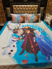 Anna Elsa Fully Theme cotton Bedsheets ET-D137