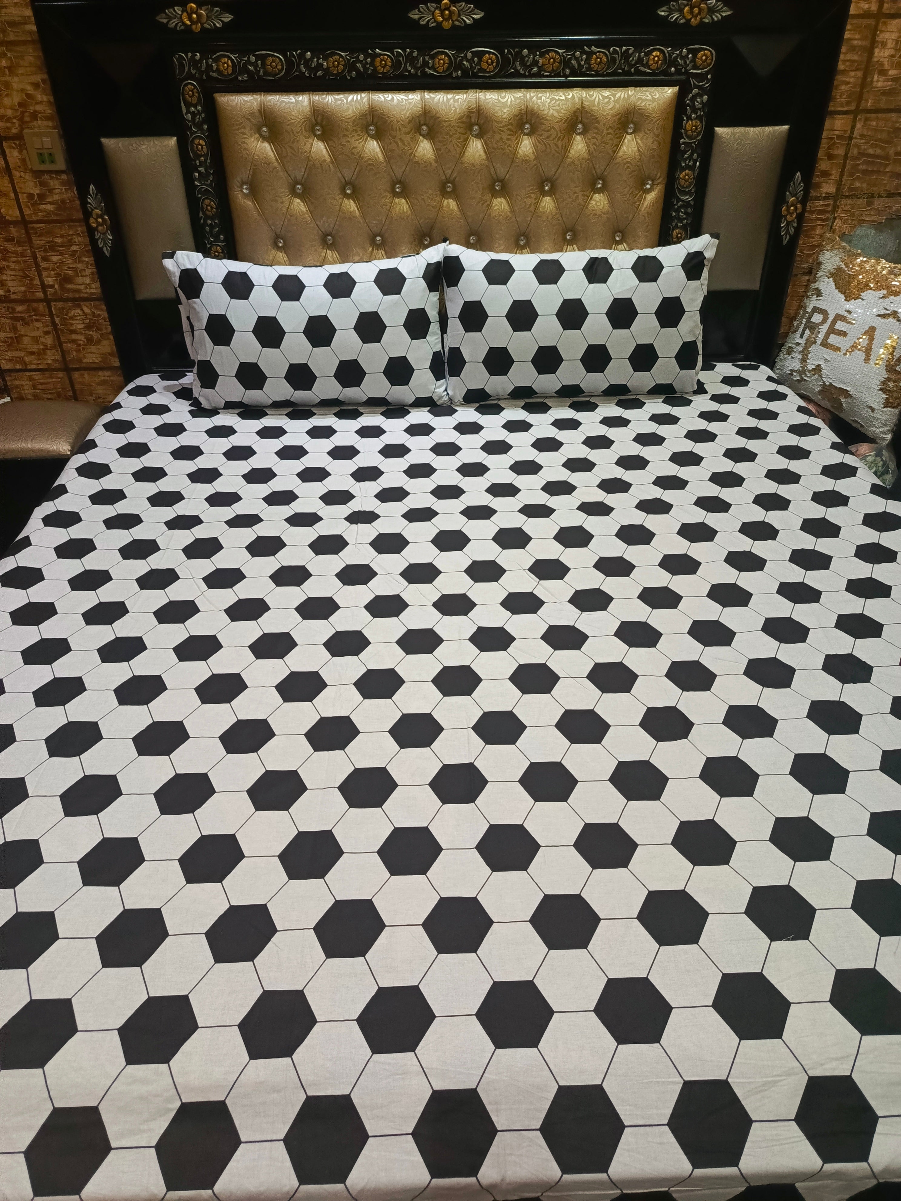 FOOTBALL PRINTED COTTON BEDSHEETS ET-D 136