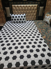 FOOTBALL PRINTED COTTON BEDSHEETS ET-D 136