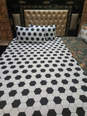 FOOTBALL PRINTED COTTON BEDSHEETS ET-D 136