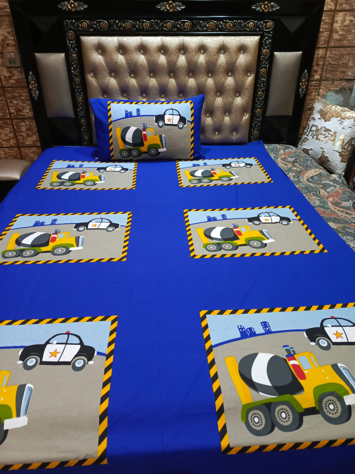 Police Cab & Truck Cotton Bedsheets