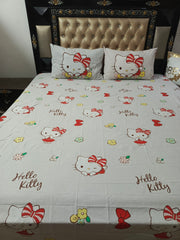 Hello Kitty Cotton Bedsheets All over Printed