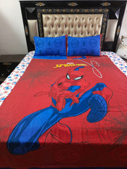 Spider Man Red Theme Cotton Bedsheets