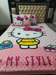 Hello Kitty Makeup Cotton Bedsheets