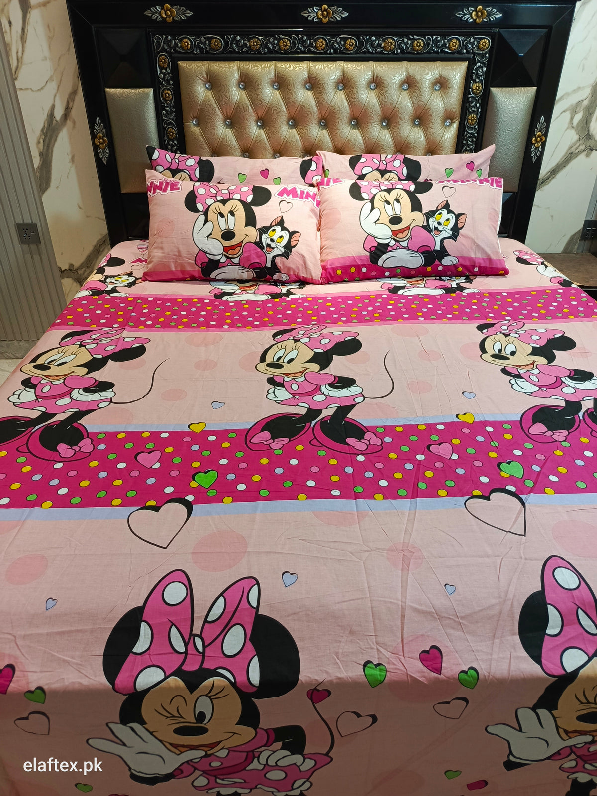 MiniMouse Pink Double Bedsheet