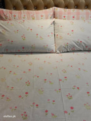Cherry Florals Cotton Double Bedsheets