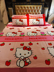 Hello Kitty Red 🍎Cotton Bedsheets