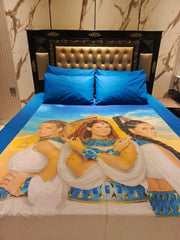 Egyptian Girls Beauty Double Bedsheet