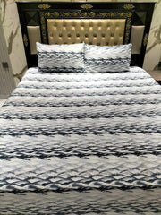Midnight Wave Luxe Premium Cotton Bedsheet Set
With 2 Matching Pillow Covers
