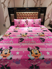 MinnieMouse Big Cotton Double Bedsheets