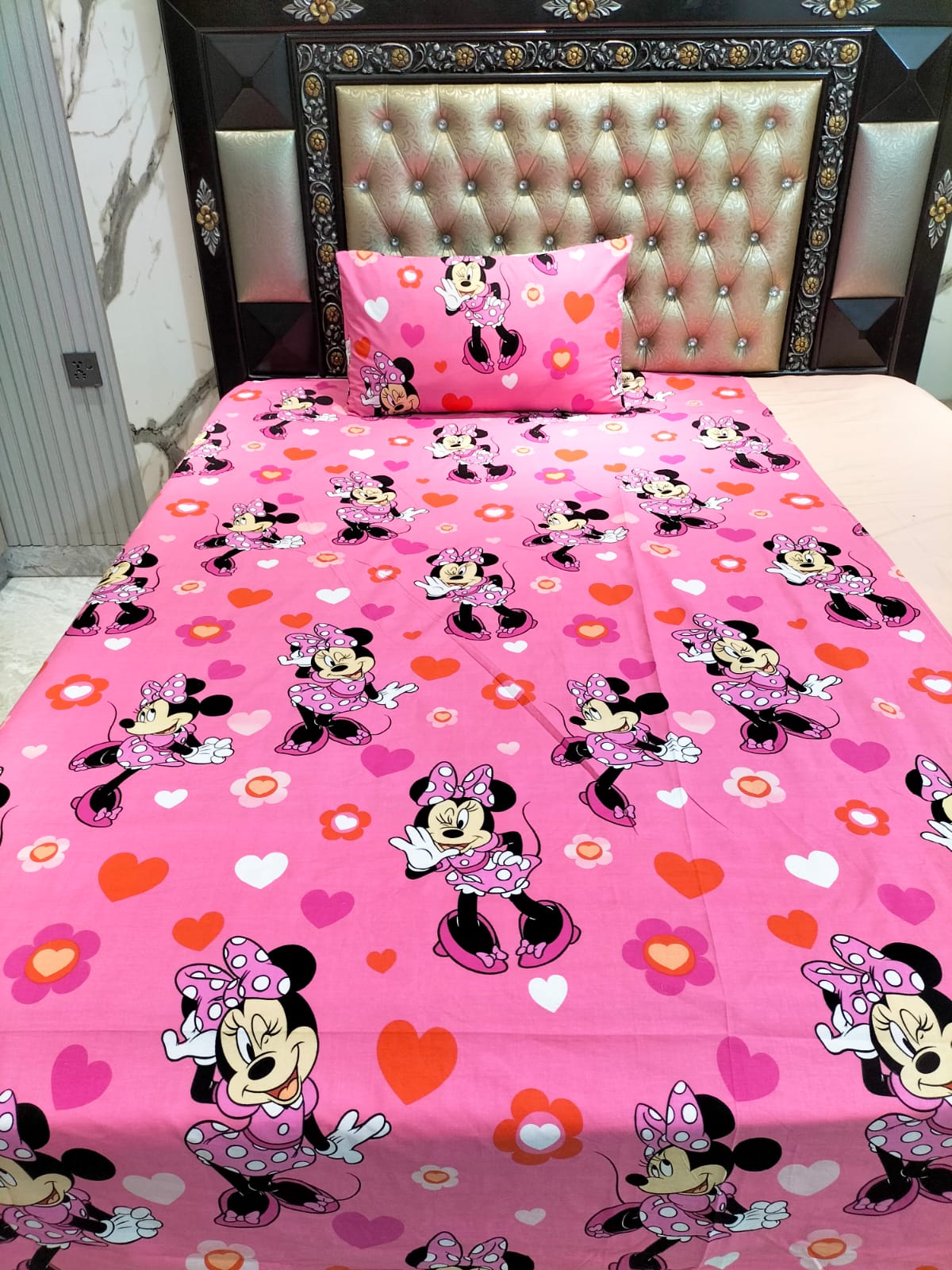 Minnie Sweet Fantasy 🌸 Cotton Single Bedsheets