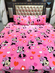 Minnie Mouse Sweet Fantasy 🌸Cotton Double Bedsheets