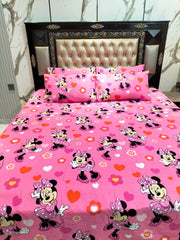Minnie Mouse Sweet Fantasy 🌸Cotton Double Bedsheets