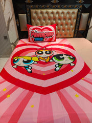 Power puff Girls Cotton Bedsheet