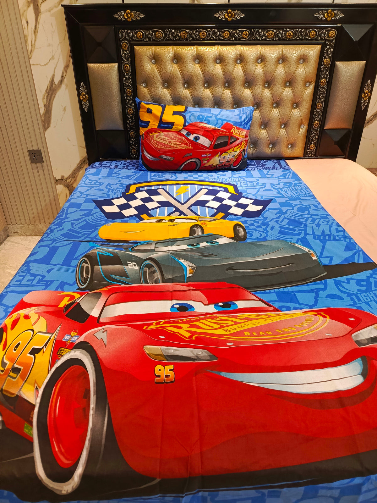 Lightining McQueen 95 Car Series Cotton Single Bedsheets