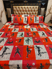 Football Players Cotton Double Bedsheets