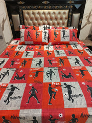 Football Players Cotton Double Bedsheets