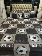 Football shoot Cotton Double Bedsheet
