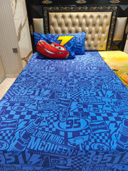 McQueen Speed Geometry Cotton Single Bedsheets