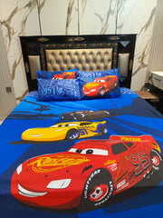 Piston Cup Champions Cotton Double Bedsheets