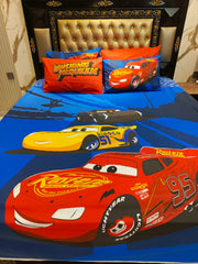 Piston Cup Champions Cotton Double Bedsheets