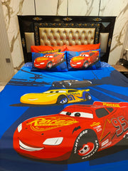 Piston Cup Champions Cotton Double Bedsheets
