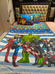Avengers Stripes 4Pc Summer Comforter Set