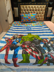 Avengers Stripes 4Pc Summer Comforter Set