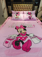 Minnie Sweet Home Cotton Double Bedsheets