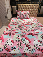 Hello Kitty Cute Cotton Single Bedsheets