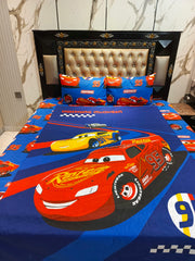 95 Lightning McQueen Cotton Double Bedsheets