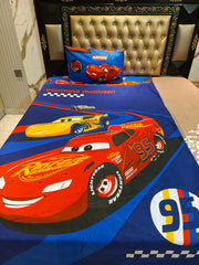 95 Lightning McQueen Cotton Single Bedsheets