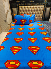 SuperMan Cotton Bedsheets