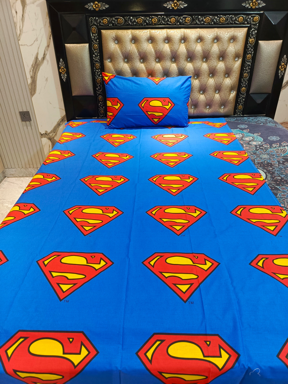 SuperMan Cotton Bedsheets