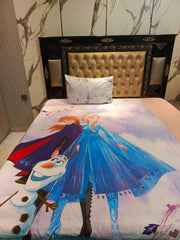 Elsa, Anna & Olaf Cotton Single Bedsheet