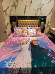 Elsa & Anna's Adventure Cotton Double Bedsheet