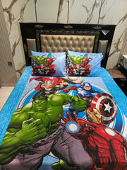 Marvel Power Strike Cotton Double Bedsheet