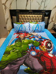 Marvel Power Strike Cotton Double Bedsheet
